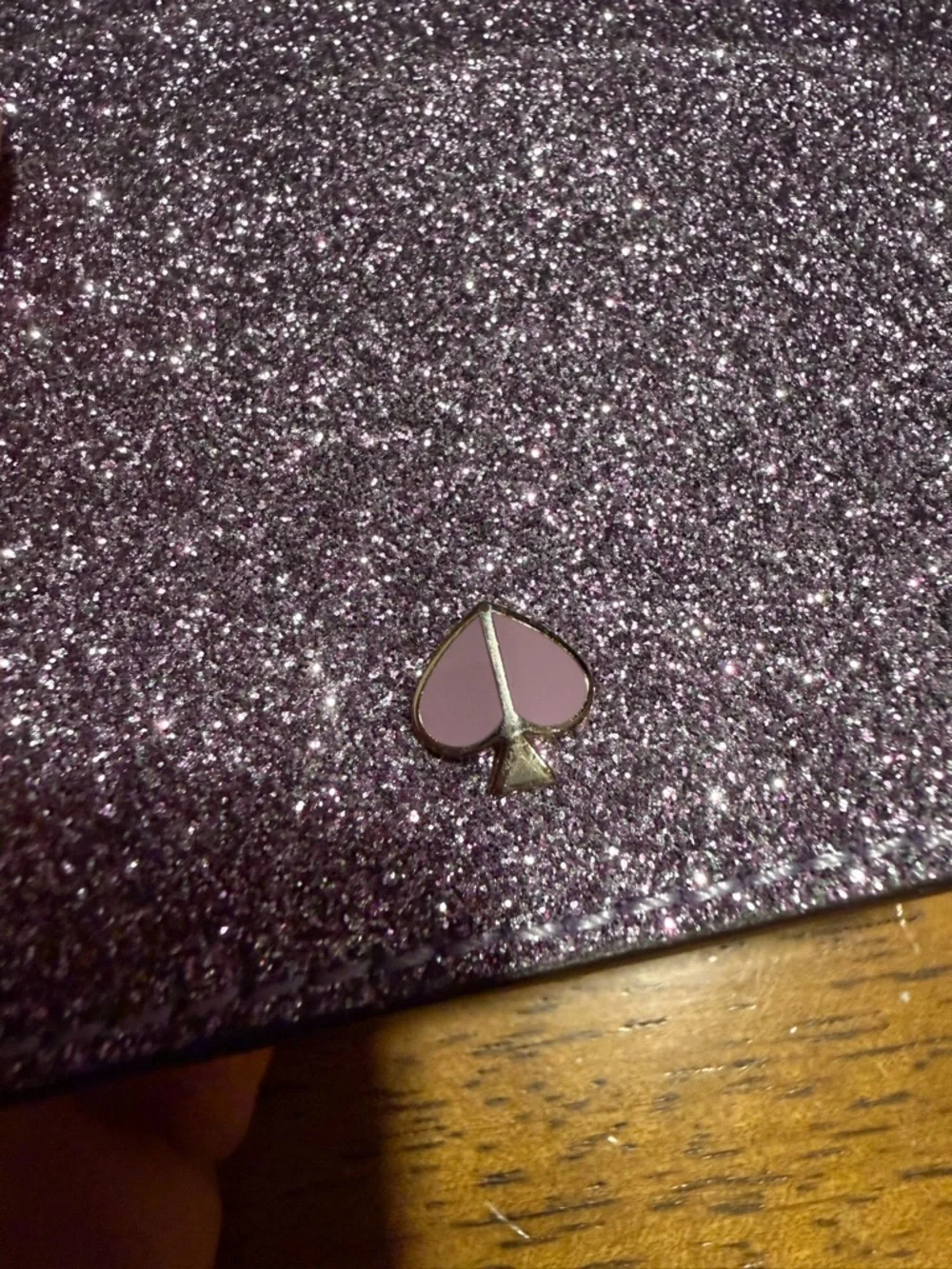 Kate Spade | Glitter Fabric Burgess Court Card Holder Case